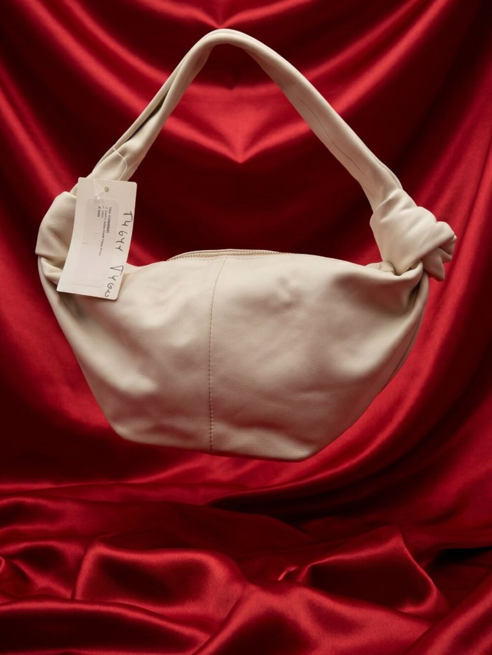 Bottega Veneta Women's Calfskin White Double Knot Mini Top Handle Bag